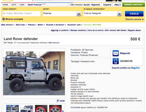Annuncio Ebay Land Rover
